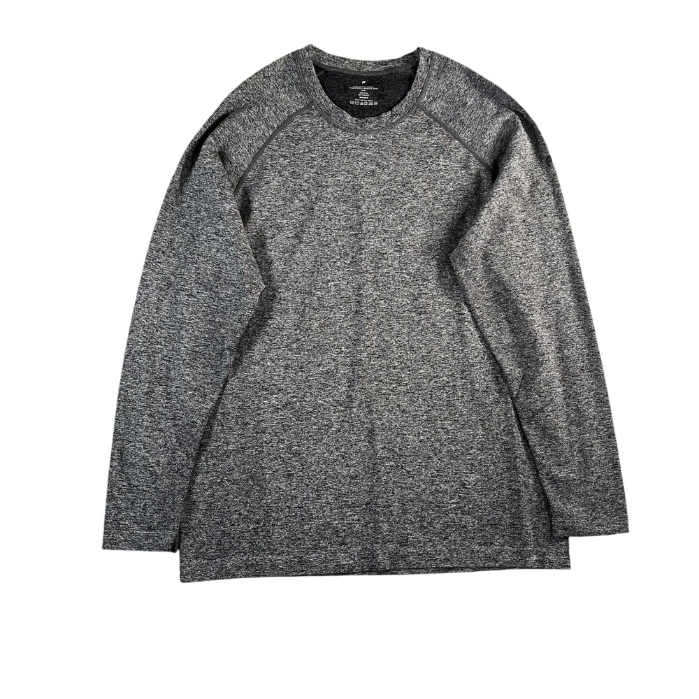Fabletics Men's Gray/Black The Training Day Long Sleeve Tee‎ Size Medium